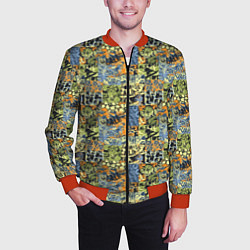 Бомбер мужской Серфинг и волны, цвет: 3D-красный — фото 2