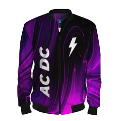 Мужской бомбер AC DC violet plasma