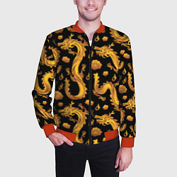 Бомбер мужской Golden dragons, цвет: 3D-красный — фото 2