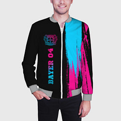 Бомбер мужской Bayer 04 - neon gradient: по-вертикали, цвет: 3D-меланж — фото 2