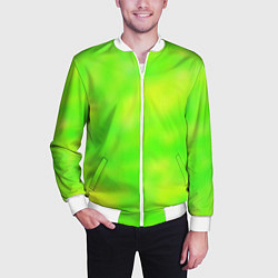 Бомбер мужской Цвет сочное яблоко, цвет: 3D-белый — фото 2