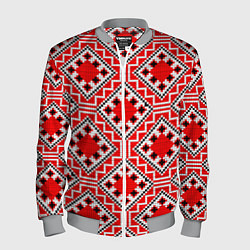 Бомбер мужской Белорусская вышивка - орнамент, цвет: 3D-меланж