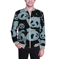 Бомбер мужской Panda summer song, цвет: 3D-меланж — фото 2