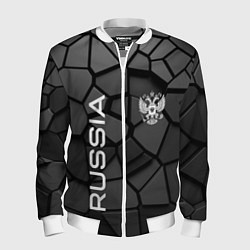 Бомбер мужской Черная броня Россия, цвет: 3D-белый