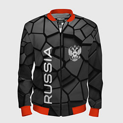 Бомбер мужской Черная броня Россия, цвет: 3D-красный