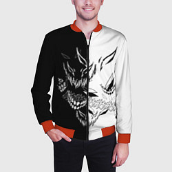 Бомбер мужской Drain Face ZXC, цвет: 3D-красный — фото 2