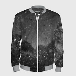 Бомбер мужской Абстрактная тьма и следы белой краски, цвет: 3D-меланж