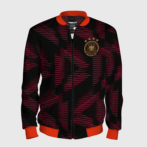 Мужской бомбер Сборная Германии ЧМ 2022 выездная / 3D-Красный – фото 1