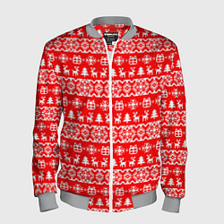 Мужской бомбер New Years winter pattern