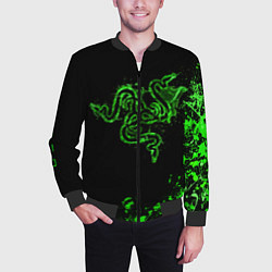 Бомбер мужской Razer брызги, цвет: 3D-черный — фото 2