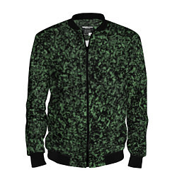 Бомбер мужской Черный и зеленый камуфляжный, цвет: 3D-черный