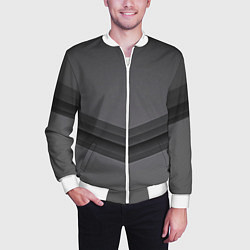 Бомбер мужской Векторное изображение фона в темно-сером, цвет: 3D-белый — фото 2