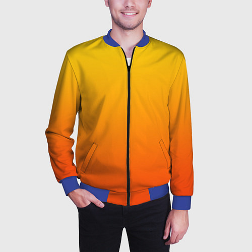 Мужской бомбер Жаркий день / 3D-Синий – фото 3