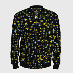 Бомбер мужской TXT pattern logo, цвет: 3D-черный