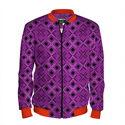 Бомбер мужской Геометрический узор в пурпурных и лиловых тонах, цвет: 3D-красный