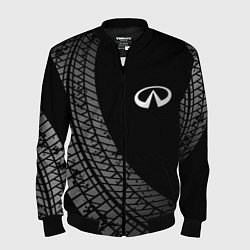 Бомбер мужской Infiniti tire tracks, цвет: 3D-черный