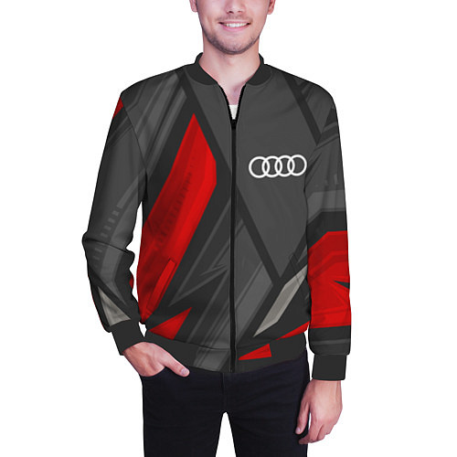 Мужской бомбер Audi sports racing / 3D-Черный – фото 3