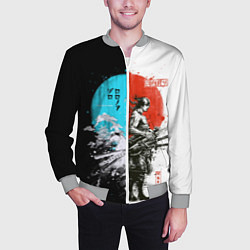 Бомбер мужской Зоро в инверсии - One Piece, цвет: 3D-меланж — фото 2