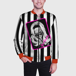 Бомбер мужской Барби и полосы, цвет: 3D-красный — фото 2