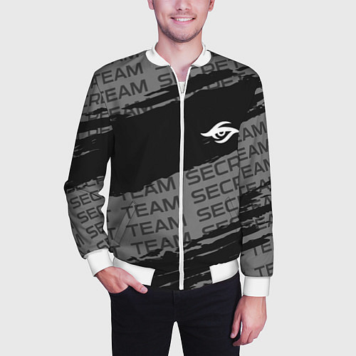 Мужской бомбер Форма Team Secret / 3D-Белый – фото 3