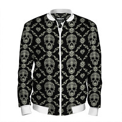 Мужской бомбер Узор с черепами Pattern with skulls