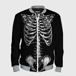 Бомбер мужской Скелет человека, цвет: 3D-меланж