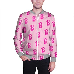 Бомбер мужской Барби паттерн буква B, цвет: 3D-меланж — фото 2