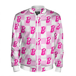 Бомбер мужской Розовая шашка и Барби, цвет: 3D-белый