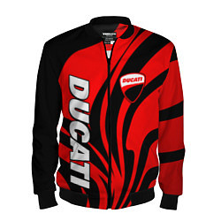 Мужской бомбер Ducati - red stripes