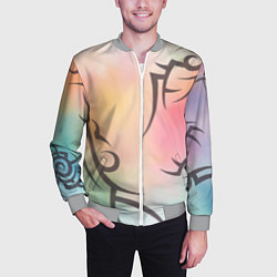 Бомбер мужской Трайбл граффити, цвет: 3D-меланж — фото 2