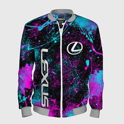 Бомбер мужской Lexus - неоновые брызги, цвет: 3D-меланж