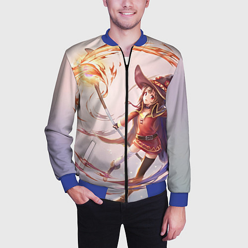 Мужской бомбер Коносуба Мэгумин / 3D-Синий – фото 3