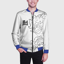 Бомбер мужской Ван пис - Луффи гир 5, цвет: 3D-синий — фото 2