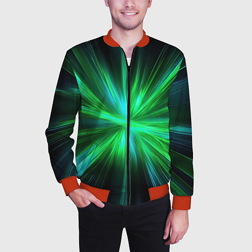 Мужской бомбер Green light / 3D-Красный – фото 3