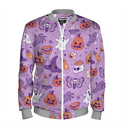 Бомбер мужской Halloween pattern арт, цвет: 3D-меланж