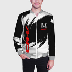 Бомбер мужской Honda - белые краски, цвет: 3D-меланж — фото 2