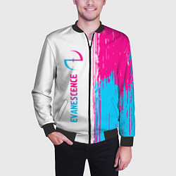 Бомбер мужской Evanescence neon gradient style: по-вертикали, цвет: 3D-черный — фото 2
