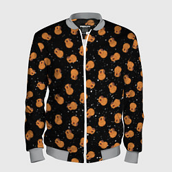 Бомбер мужской Мини капибары в космосе, цвет: 3D-меланж