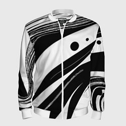 Мужской бомбер Abstract black and white composition