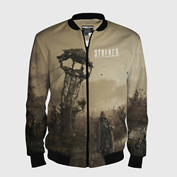 Бомбер мужской STALKER трое у вышки, цвет: 3D-черный
