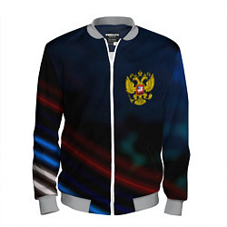 Бомбер мужской Спортивная россия герб, цвет: 3D-меланж