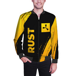 Бомбер мужской Rust - gold gradient вертикально, цвет: 3D-черный — фото 2
