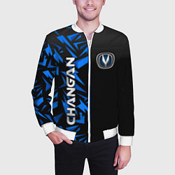 Бомбер мужской Changan - blue uniform, цвет: 3D-белый — фото 2