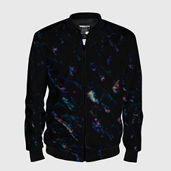 Бомбер мужской Лазурные сапфиры, цвет: 3D-черный