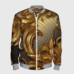 Бомбер мужской Золотая текстура и абстракции, цвет: 3D-меланж