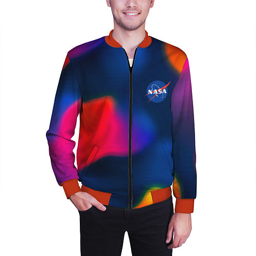 Мужской бомбер Nasa gradient sportcolor / 3D-Красный – фото 3