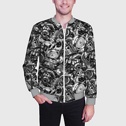 Бомбер мужской Автотюнинг - запчасти, цвет: 3D-меланж — фото 2