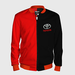 Бомбер мужской Toyota car красно чёрный, цвет: 3D-красный