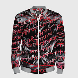 Бомбер мужской Инопланетный текст красный, цвет: 3D-меланж