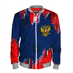 Бомбер мужской Россия спорт краски текстура, цвет: 3D-меланж